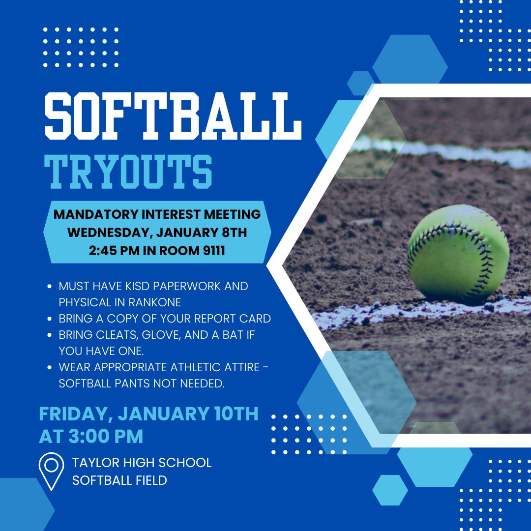 It's almost that time of year! Softball season is right around the corner. Let's get it!!!
<a href="/taylor_mustangs/">Taylor Athletics (Katy ISD)</a>