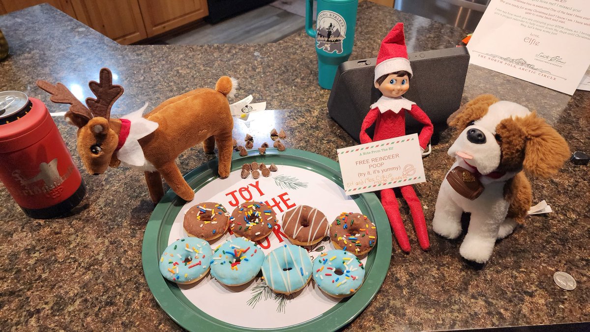 stringstalker's tweet image. Who else has had their Elf come back for the season? Day #6 of our Elf
Share with us your Elf antics

#elfontheshelf #stringstalker #reindeer #reindeerpoop #christmas