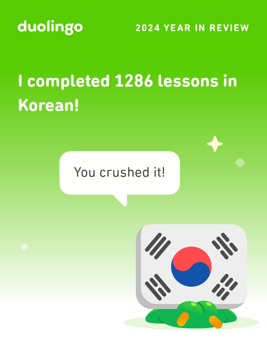 Look what I learned on Duolingo in 2024! #Duolingo365