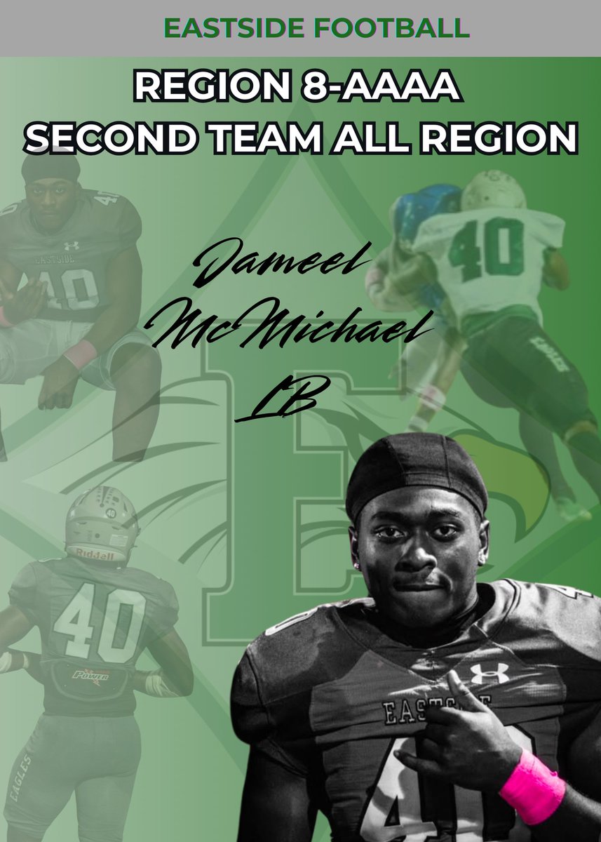 Congratulations to Linebacker Jameel McMichael Jr.  for earning Region 8-AAAA Second Team All Region honors!!