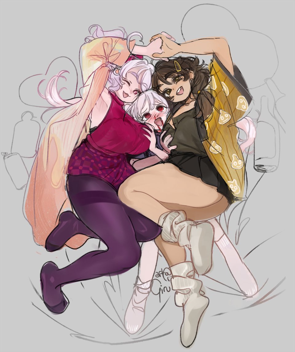 henemimi's tweet photo. it’s time for your 3 favorite deranged women to assemble once more for Fujo Friday… stream is unarchived and this is your extra unhinged uncensored Fujo Friday… from the donothon reward… be there or be square at 1 PM PST https://t.co/LM9Mr9A44D 📺🎀☁️🦷🔪🫀🍠🍄🍂 https://t.co/mugnO3rNyC