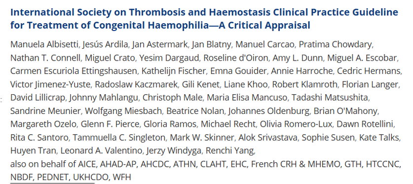 A critique of the ISTH Haemophilia Guidelines was published in #Haemophilia Journal today with 49 eminent authors representing a global mixture of expertise, all united in their serious concerns about these guidelines which were already outdated on publication 1/3