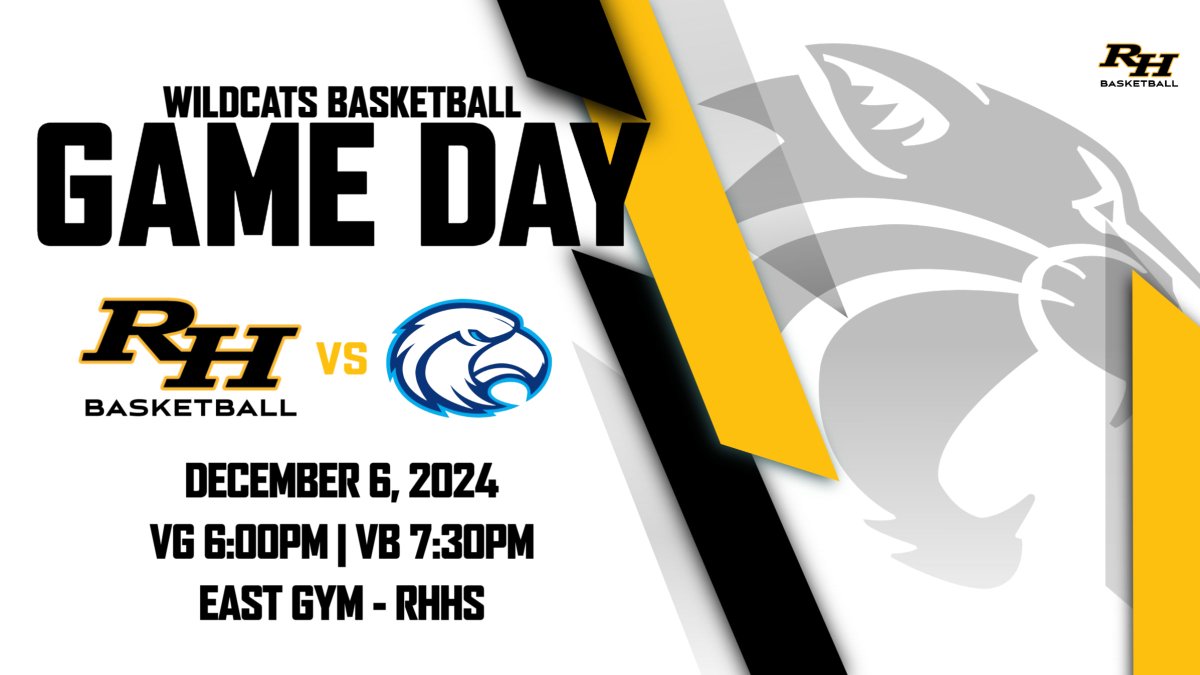 IT'S GAMEDAY WILDCATS!!

Come out to RHHS tonight and support your boys and girls basketball teams as we take on Hilton Head! Varsity girls start at 6, varsity boys to follow at 7:30. #BTH 

Tickets - gofan.co/event/1973793?…