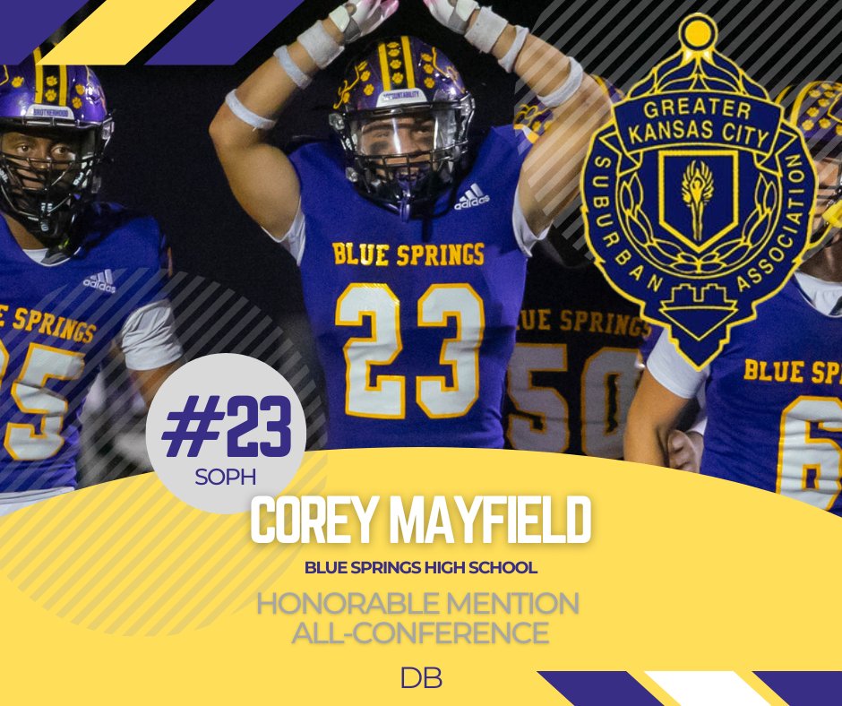 Congratulations to Corey Mayfield Honorable Mention Suburban Gold DB #homegrown