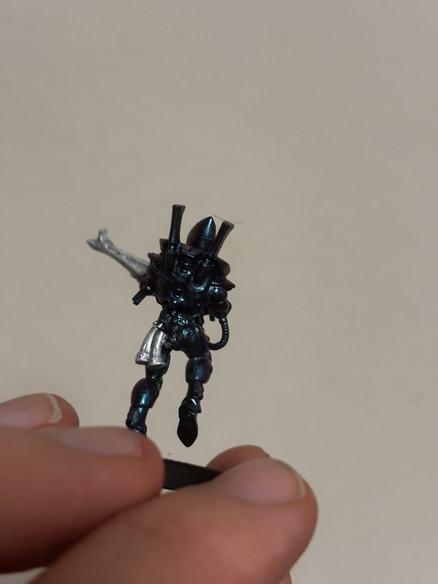 KerrickHobbys's tweet photo. Do I have other projects to do? Absolutely! Am I going to let that stop me from testing a new recipe I thought of? Heck no! 😁

#modelpainting #testmodel #wip #warhammer #warhammercommunity #paintingwarhammer #warhammer40k #craftworldeldar #akinteractiveofficial #vallejocolors https://t.co/131OjmvINM