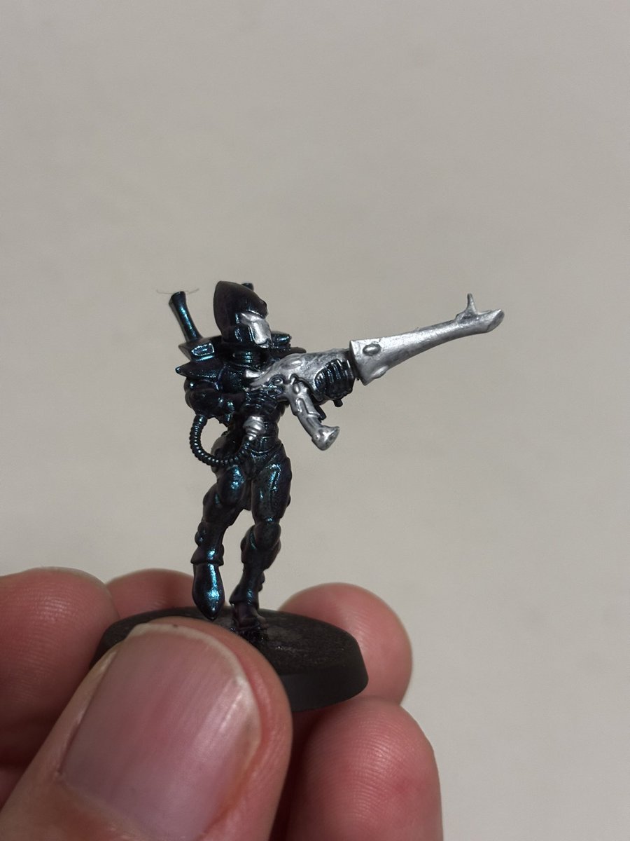 KerrickHobbys's tweet photo. Do I have other projects to do? Absolutely! Am I going to let that stop me from testing a new recipe I thought of? Heck no! 😁

#modelpainting #testmodel #wip #warhammer #warhammercommunity #paintingwarhammer #warhammer40k #craftworldeldar #akinteractiveofficial #vallejocolors https://t.co/131OjmvINM