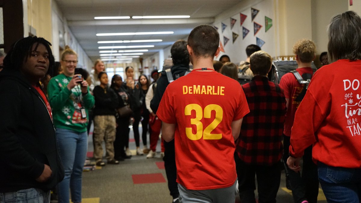 R_I_Schools's tweet photo. Happy Friday! 🥳
We kicked off today by celebrating our very own, Drew DeMarlie, who will be competing at the Special Olympics in bowling this weekend! 🎳🎳
We are incredibly proud of you, and the Rocky community is cheering on you. ❤️💛
#ThisHouseROCKS https://t.co/imnlx34CFY