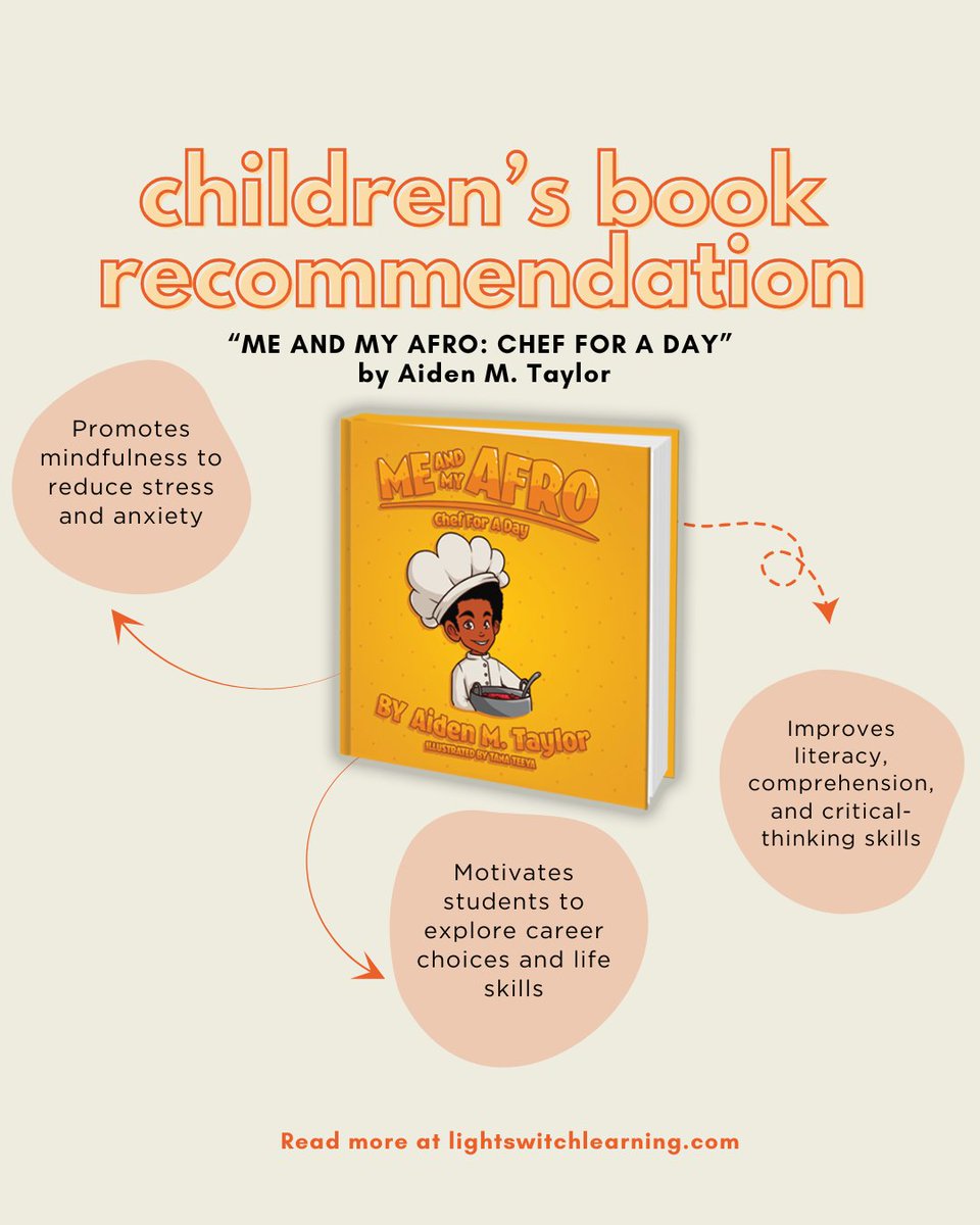 lightswitchK12's tweet image. 📣 Calling all mini chefs! Chef Aiden is taking over the kitchen, and he&apos;s inviting YOU to join in the fun! 🍕
This #kidsbook is more than a story—it’s an experience! Foster teamwork, creativity, and a love for cooking while celebrating family traditions in the classroom or home.
