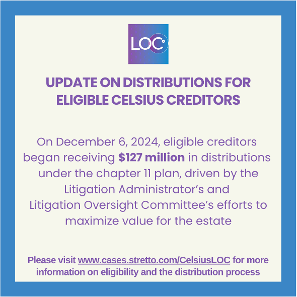 Official LOC for Celsius tweet media