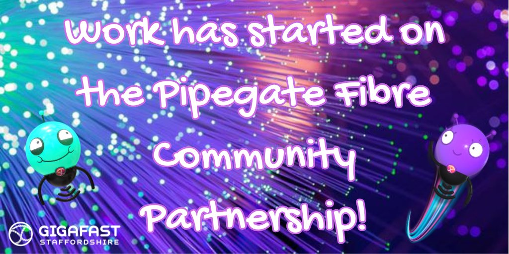 GigafastStaffs's tweet photo. It's #FullFibreFriday #Pipegate reached the 100% target on their Fibre Community Partnership scheme a further 100+ premises on the Shropshire side (400+ total) of the border have started to go live! Staffordshire properties on the scheme in #Knighton & #Willoughbridge are next! https://t.co/tcWsSif7Nb