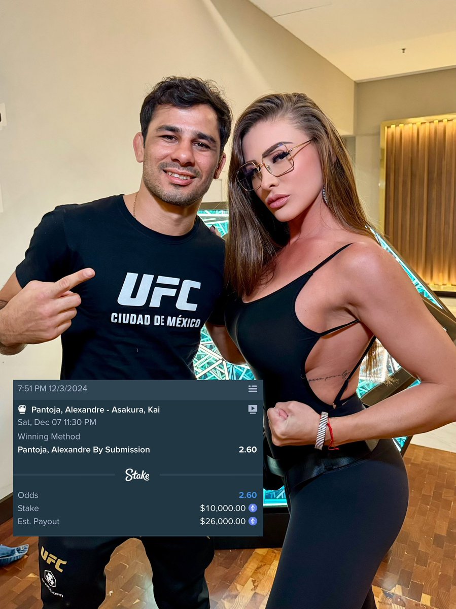 I got Pantoja for this weekend at UFC310! Use code FRANCETY to get up to a $250 deposit match upon signup to:

https://t.co/jr8GAJr2uU https://t.co/X5H78vUPr0