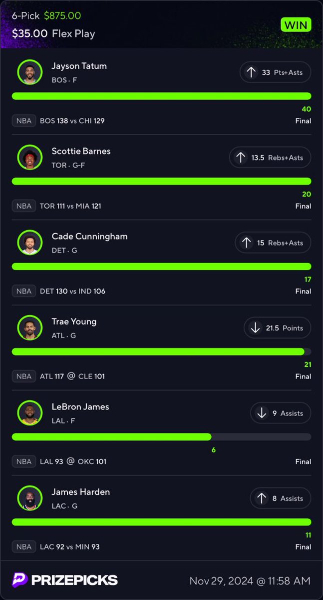 Congratulations to those that tailed my picks ,we going higher tonight 🚀 to get the next plays tap in the link below 👇👇

t.me/+Ik8TF34IUrg4Z…

#Prizepicks #nba    #nfl #fanduel #gambling  #prizepickswinning #mlb #playerprops #freeplays #DFS #Gamblin