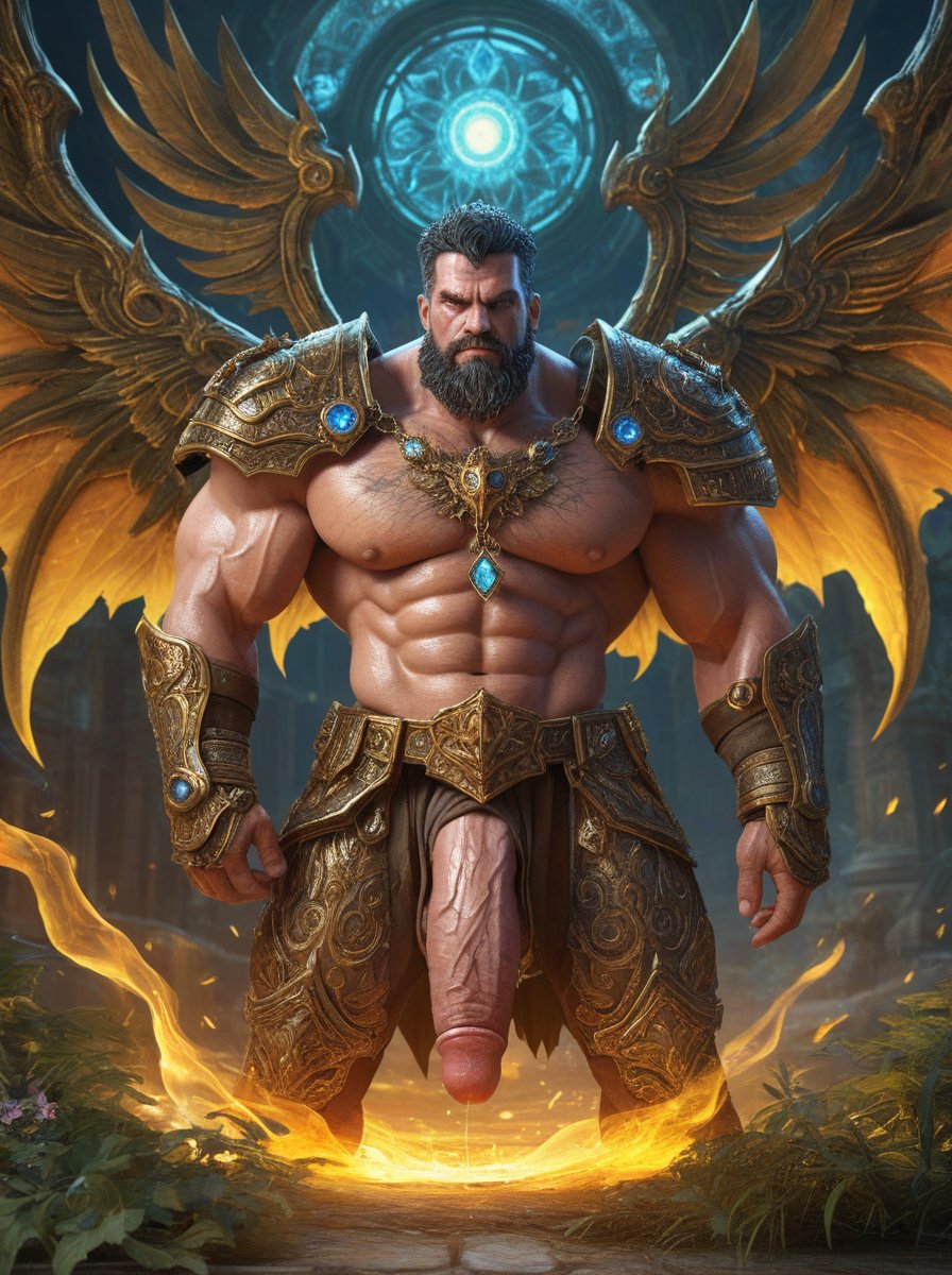 AIHunx's tweet photo. Who knew a touch of Valkyrie wings could make a DnD character this hot? 🔥 Can't wait to share the rest of this fiery series! https://t.co/nOGPzWOBn2  #DnD #characterart #AIart https://t.co/a5kzXlz5SC