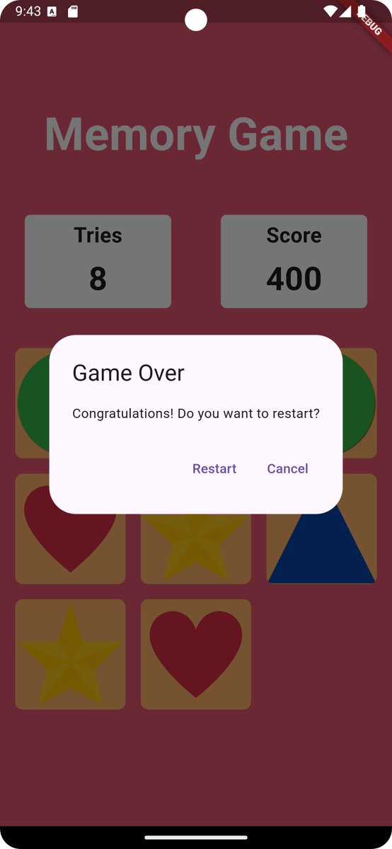 FMadizada90174's tweet photo. ๐ "From learning Flutter to building my first game! Introducing my memory card game ๐โa simple yet fun way to test your memory. This is just the beginning! ๐"
#FlutterDevelopment
@a_daneshyar
#fluttergame
#Coding
#AfghanGirlsCode
@CodeToInspire https://t.co/zlAL03jlyx