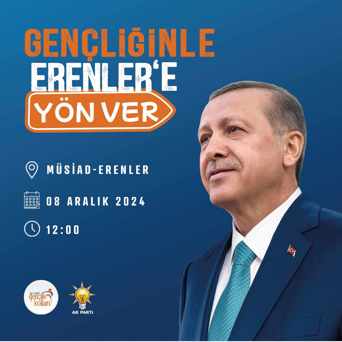“Gençliğinle Erenler’e Yön Ver!”

Geleceğimizi şekillendiren gençlerimizle buluşuyoruz!

Erenler Gençlik Kolları 6.Olağan Kongresi’ne davet ediyoruz.

Gençliğin gücünü, birlik ve beraberlik içinde geleceğe taşıyalım. Tüm genç kardeşlerimizi aramızda görmekten mutluluk duyarız!