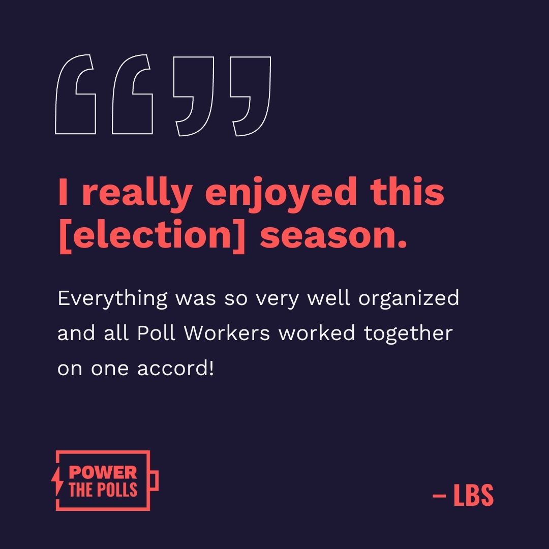 PowerThePolls's tweet photo. Last week, we sent out a note of gratitude to the Power the Polls community – and we were so thrilled when poll workers responded with gratitude back! Check out what some poll workers shared >>> https://t.co/GGK8xrtSbF