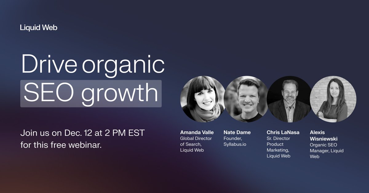 Expert panel? ✔️
Tested and proven SEO strategies? ✔️
Actionable advice for maximizing organic growth? ✔️

We’re covering it all in this exclusive upcoming webinar 👀 

🗓️ Date: Thursday, Dec. 12th
⏰ Time: 2 PM EST
🔗 Registration: ow.ly/vKVy50Ujvlc

Learn how to identify