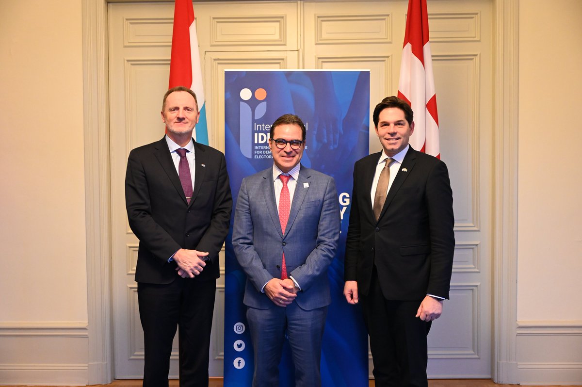 International IDEA (@int_idea) on Twitter photo It’s a wrap! The #IDEACouncil has been adjourned, and the gavel has been handed from <a href="/MFA_Lu/">MFA Luxembourg 🇱🇺</a> @LUinDenmark to the succeeding Chair <a href="/SwissMFA/">Swiss MFA</a> <a href="/SwissEmbSweden/">Swiss Embassy in Stockholm</a>.
From left: <a href="/he_schumacher/">Henri Schumacher</a>, <a href="/KevinCasasZ/">Kevin Casas</a> & <a href="/SwissAmbSweden/">Ambassador Adrian Junker</a> It’s a wrap! The #IDEACouncil has been adjourned, and the gavel has been handed from <a href="/MFA_Lu/">MFA Luxembourg 🇱🇺</a> @LUinDenmark to the succeeding Chair <a href="/SwissMFA/">Swiss MFA</a> <a href="/SwissEmbSweden/">Swiss Embassy in Stockholm</a>.
From left: <a href="/he_schumacher/">Henri Schumacher</a>, <a href="/KevinCasasZ/">Kevin Casas</a> & <a href="/SwissAmbSweden/">Ambassador Adrian Junker</a>