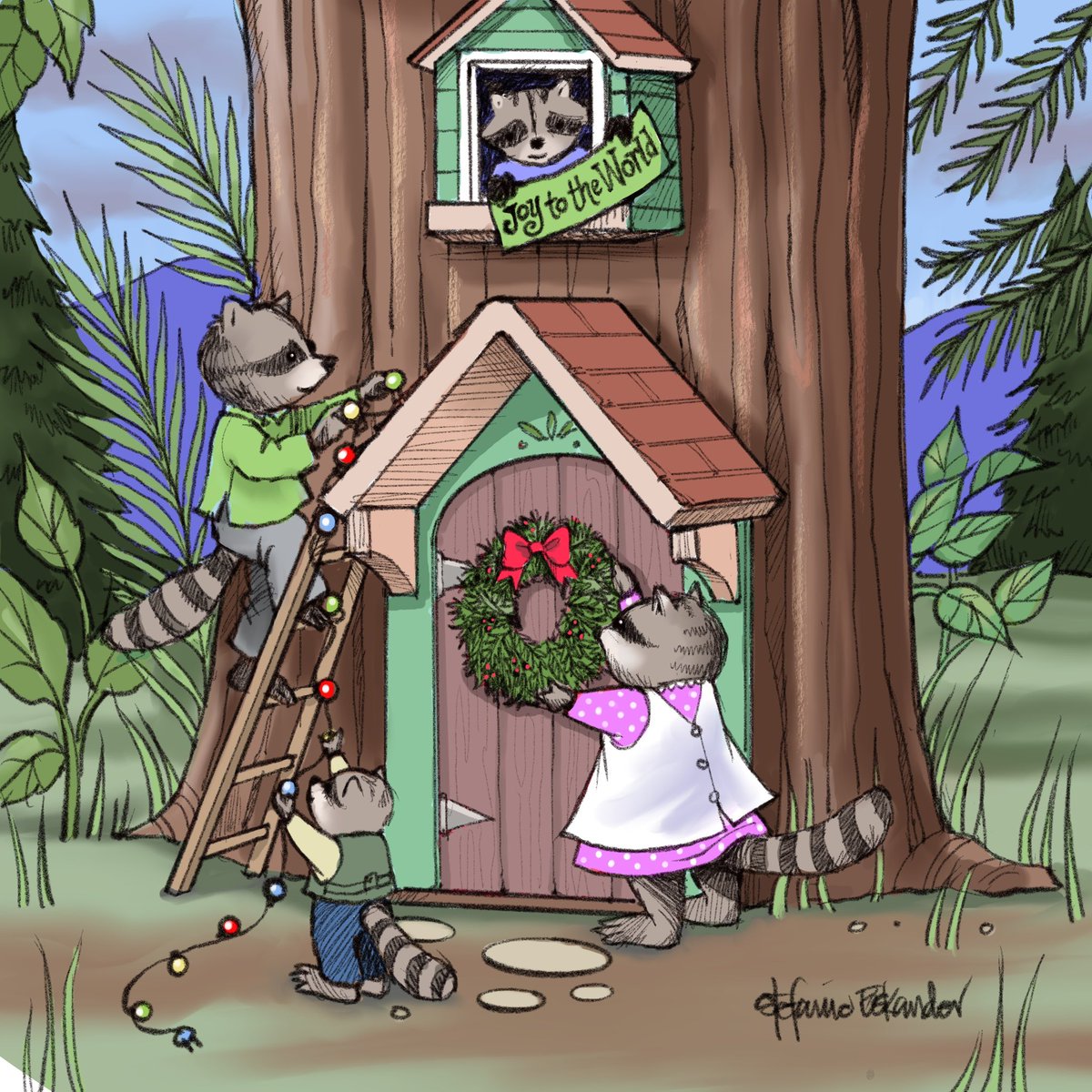 stefeskander's tweet image. My latest little drawing… wishing everyone a wonderful Christmas season. Joy to the world!