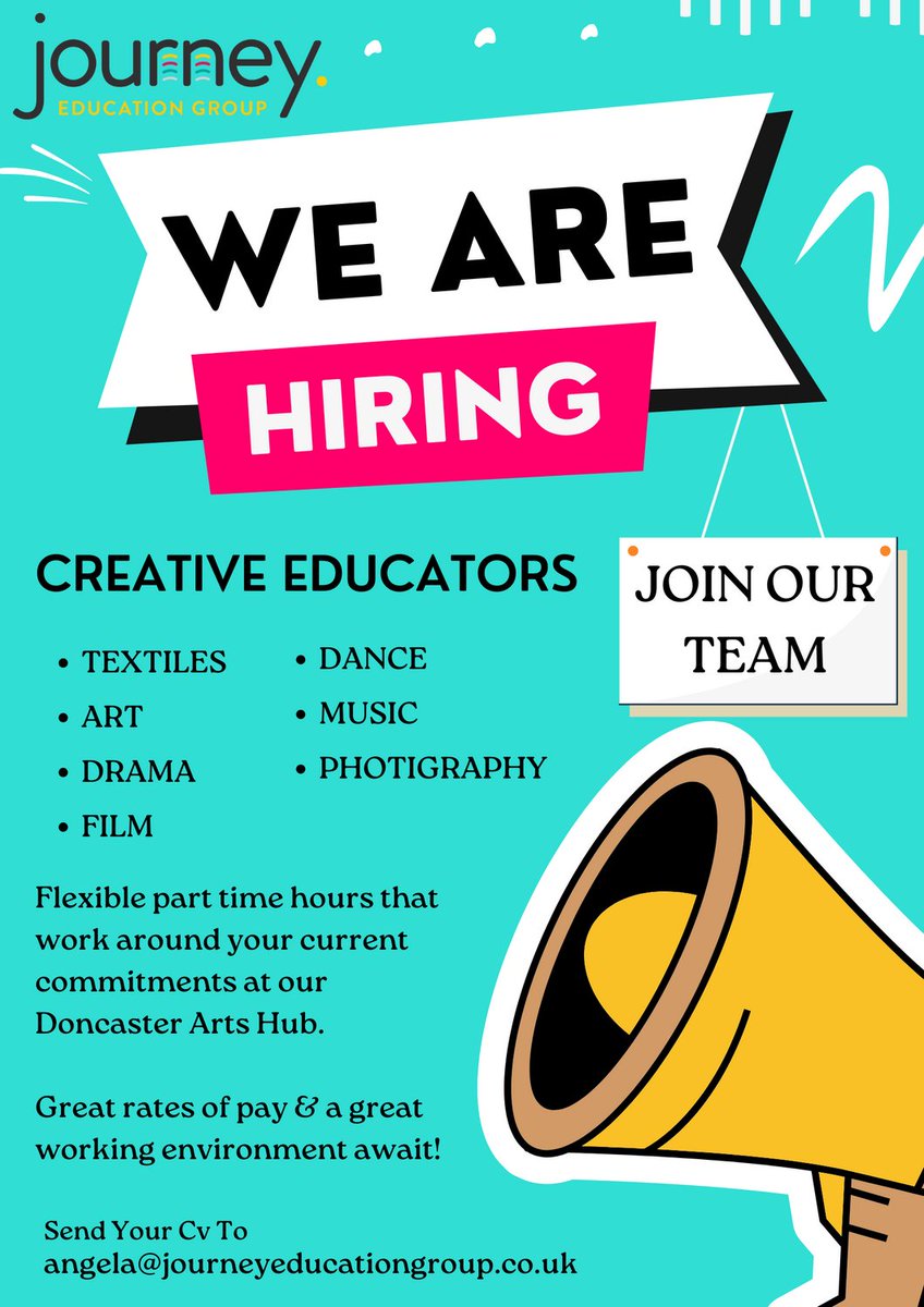 We're on the lookout for passionate teachers, practitioners, industry specialists, TAs, and support staff to help us run some exciting camps at Journey Education Group. If you or someone you know would be a great fit, please send your CV to angela@journeyeducationgroup.co.uk.