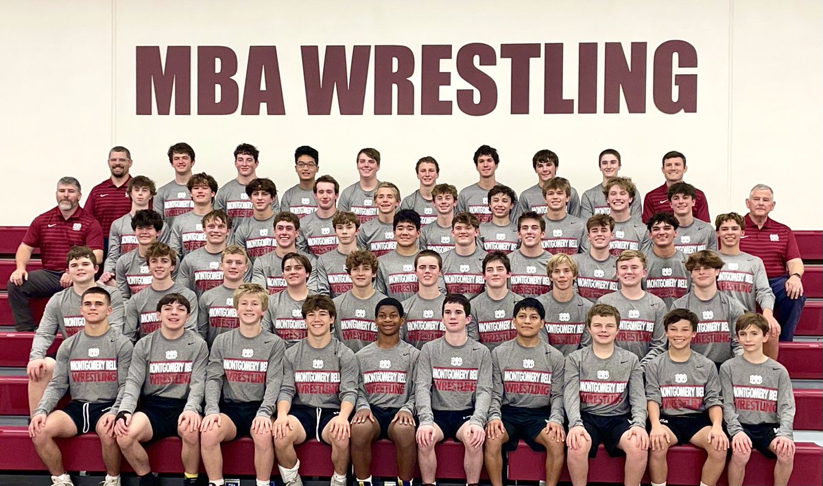 MBA___Wrestling's tweet photo. The Big Red wrestling team is off and wrestling this season! Here's your schedule and team picture. Roll Red! https://t.co/JqAuEUWhmW