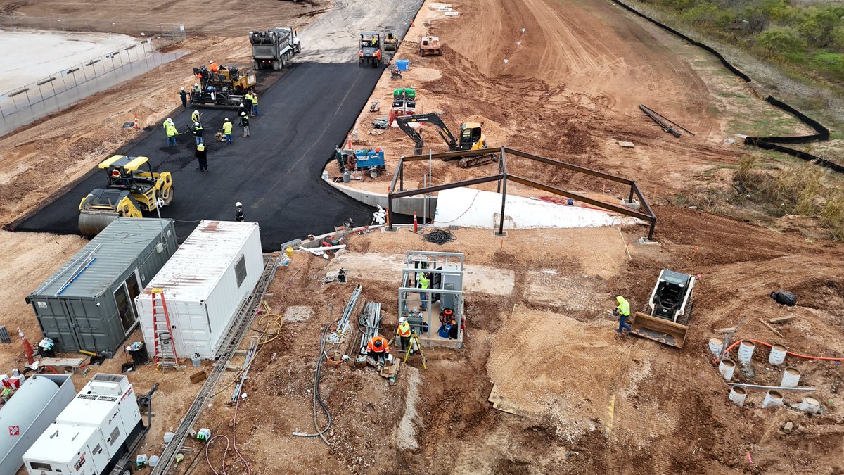 JoeTegtmeyer's tweet photo. Speaking of Easter eggs &amp; fun, how about the @Cybertruck shaped exit structure for the Giga Texas tunnel taking shape! Birthing tunnel going to be really cool &amp; distinctive when completed! https://t.co/5ECjlKnY1U