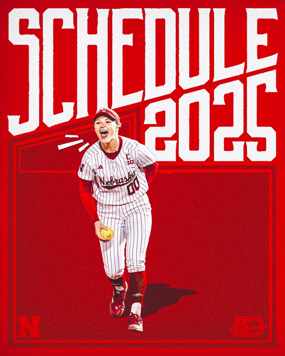 HuskerSoftball's tweet photo. Bring on our 50th season‼️

🚨🗓️🥎 https://t.co/GfsOLNtyXO