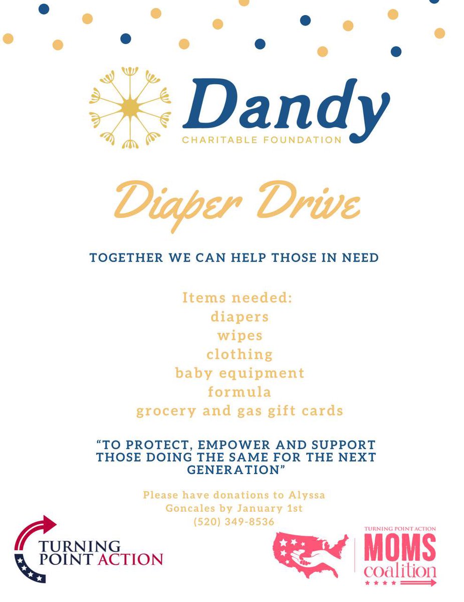 RXgop's tweet photo. It’s time for the Dandy Diaper Drive!

DDD ‘23 collected 8700 diapers and 191 boxes of wipes! WOW!! 

I know we can DOUBLE it this year! 

Thank YOU for helping families! https://t.co/1pkD4lkd7t