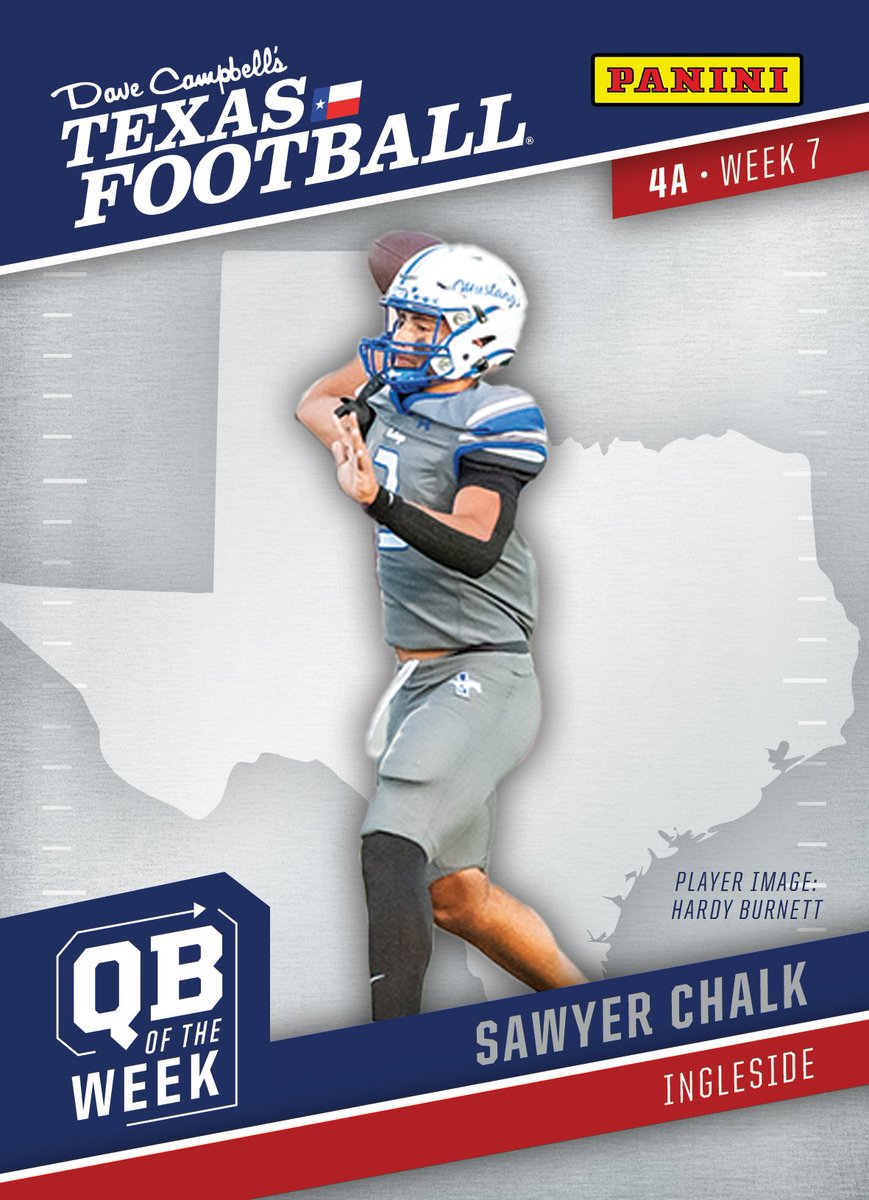 Travis Chrisman (@coach_chrisman) on Twitter photo For the second year in a row, we have a nominee for the 4A Quarterback of the Year award presented by DCTF and Panini: Sawyer Chalk!! Get you votes in!!
<a href="/SawyerChalk/">Sawyer Chalk</a> <a href="/dctf/">Dave Campbell's โ TexasFootball.com</a>
texasfootball.com/quarterback-ofโฆ For the second year in a row, we have a nominee for the 4A Quarterback of the Year award presented by DCTF and Panini: Sawyer Chalk!! Get you votes in!!
<a href="/SawyerChalk/">Sawyer Chalk</a> <a href="/dctf/">Dave Campbell's โ TexasFootball.com</a>
texasfootball.com/quarterback-ofโฆ
