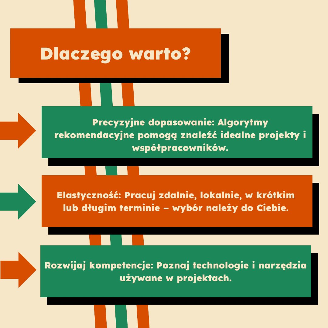 AdvenaProject's tweet photo. 🌟 Advena – łączymy ludzi z projektami! Znajdź inicjatywę dopasowaną do Twoich pasji lub zbuduj zespół marzeń. Współpraca, rozwój, społeczność – wszystko w jednym miejscu! 🚀 #Advena #Projekty https://t.co/lU1Xgiynow