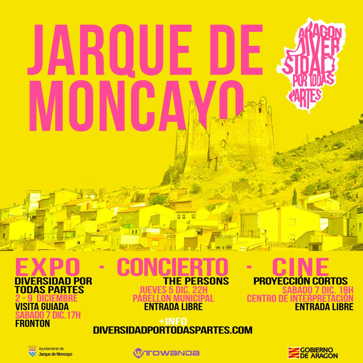 xtodaspartes's tweet photo. Este Sábado 7D en #JarqueDeMoncayo las diversas formas de sentir, amar y desear (aún) más visibles!
👉 A las 17h, visita guiada a la expo #DiversidadPorTodasPartes
👉 A las 18h en el Centro de Interpretación, cine con entrada libre: 7 cortos 7 para emocionarse, reír y pensar. https://t.co/ZzuI58L1BN