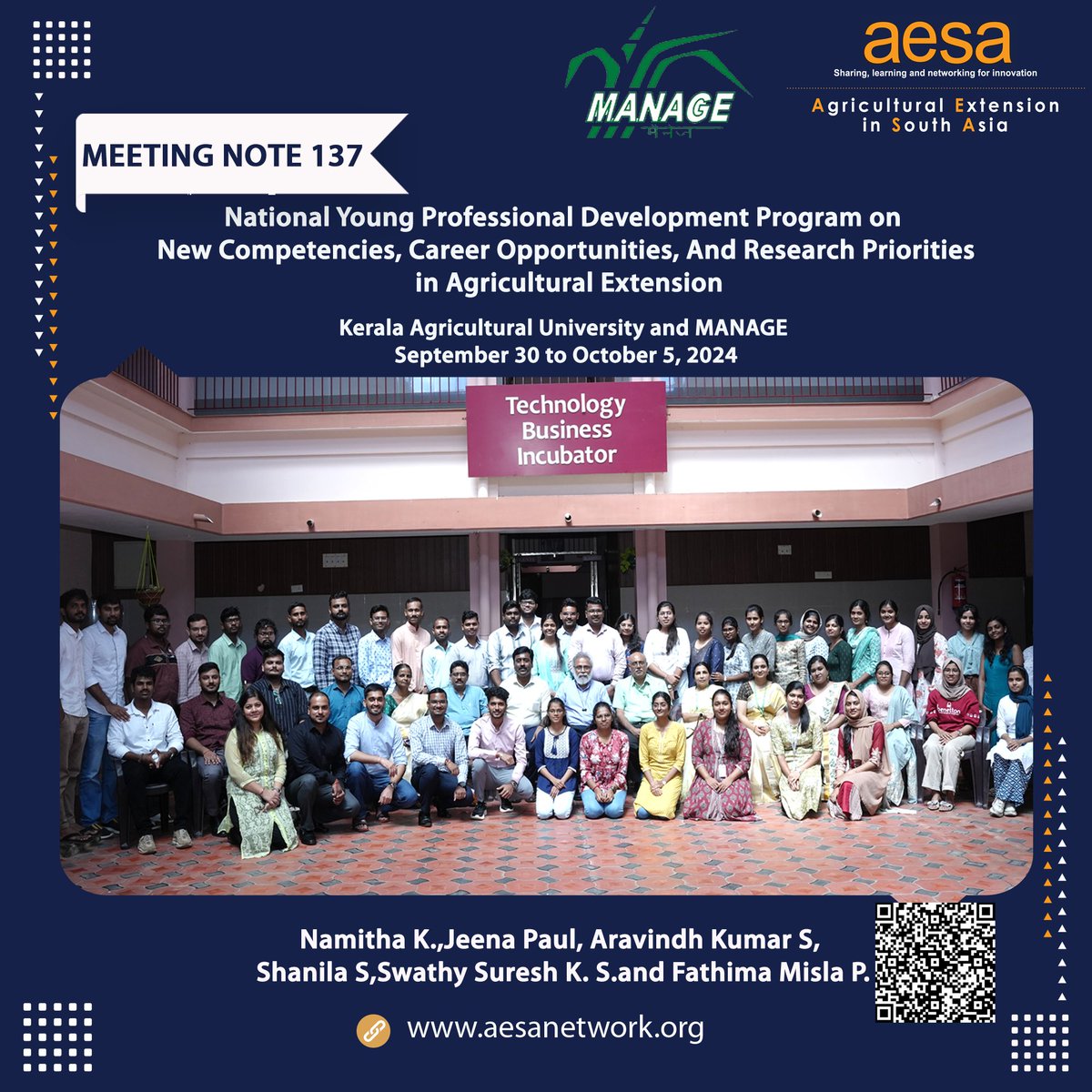 Agricultural Extension in South Asia (AESA) (@aesa_network) on Twitter photo #AESAMyMeetingNotes
New competencies, career opportunities, & research priorities in Agricultural Extension are shaping the future! 
📖 Read more: aesanetwork.org/nypdp-on-new-c…
#Agriculture #CareerGrowth #NYPDP #Sustainability #AESAMyMeetingNotes
New competencies, career opportunities, & research priorities in Agricultural Extension are shaping the future! 
📖 Read more: aesanetwork.org/nypdp-on-new-c…
#Agriculture #CareerGrowth #NYPDP #Sustainability