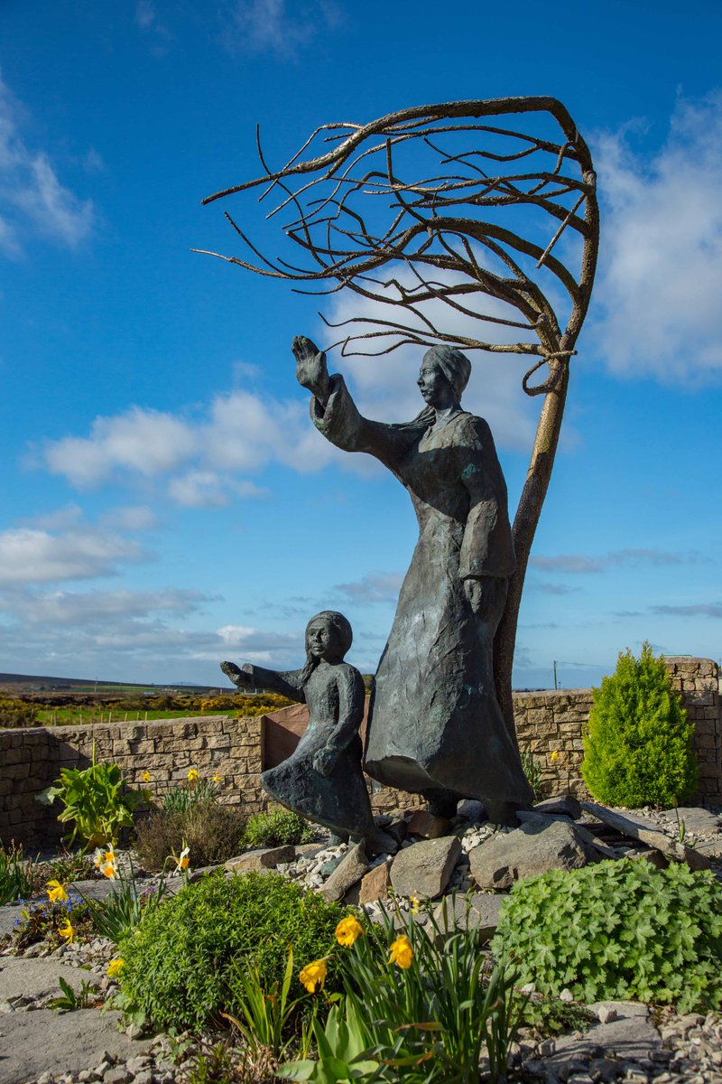 MayoDotIE's tweet photo. 'The Crying Stone' Bangor Erris

By Colm Brennan, this statue was commissioned as part of the Millennium Initiative of Mayo County Council

It represents the sorrow felt by inhabitants of Ireland when their kinsfolk went to start off a new life in America https://t.co/4VnkXEz1gD