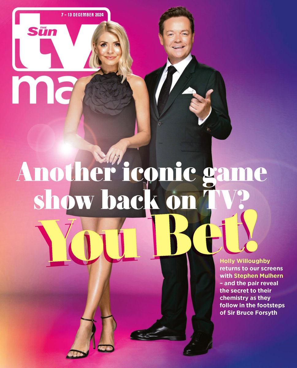 TheSunTVMagEd's tweet photo. Look who's back! @hollywills and @StephenMulhern team up again and tell #TVMag why #YouBet is going to be truly compulsive viewing for the whole family https://t.co/rhYOM2Yi4M