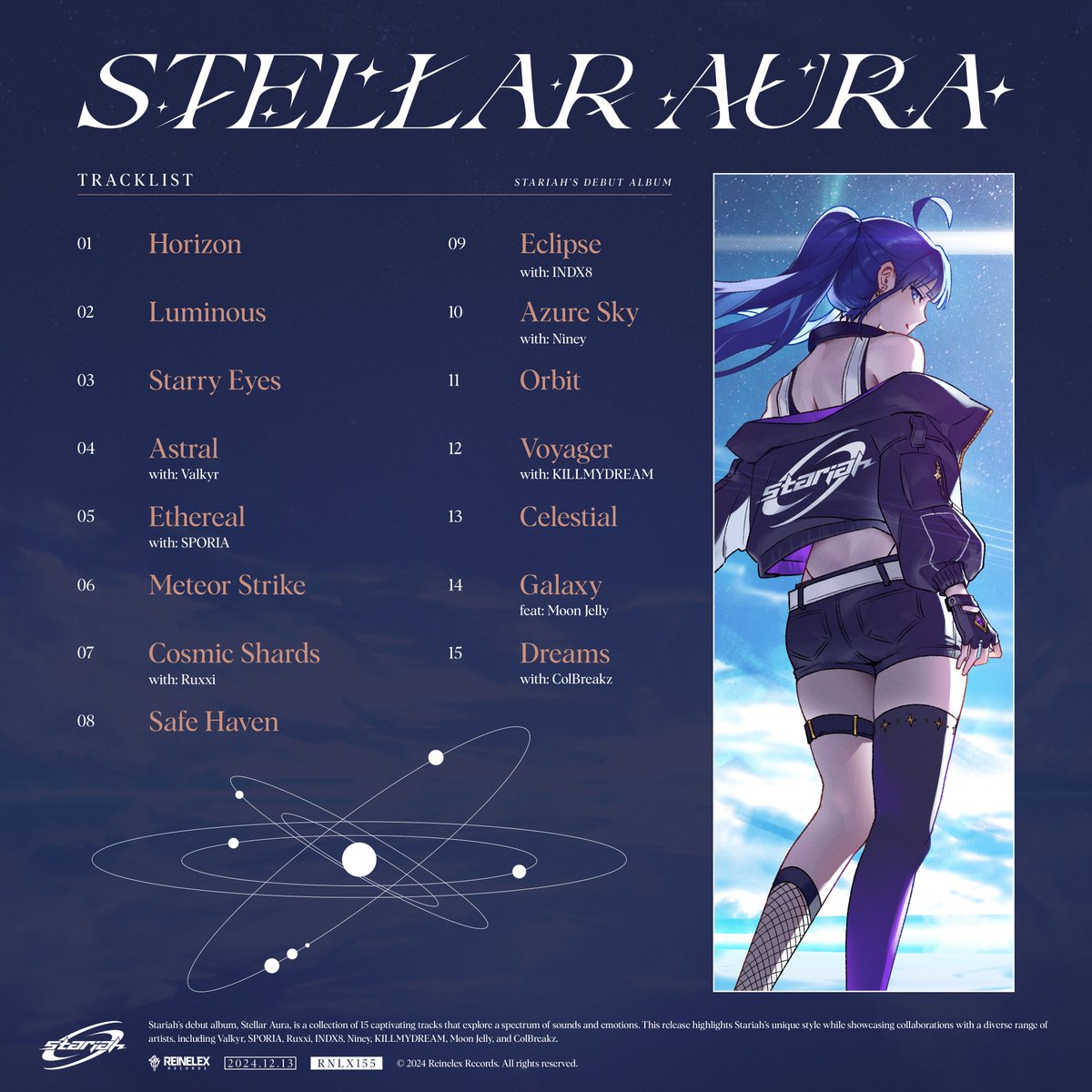 『 Stellar Aura 』2024.12.13
15 tracks ft. <a href="/Valkyrofficial/">Valkyr</a>, <a href="/imsporia/">SPORIA</a>, <a href="/ianruxxi/">Ruxxi</a>, INDX8, <a href="/3Niney/">Niney</a>, <a href="/killmydreamx/">KILLMYDREAM</a>, <a href="/moonjelly0/">🐟moon jelly⭐️</a>, and <a href="/ColBreakz/">ColBreakz</a>.