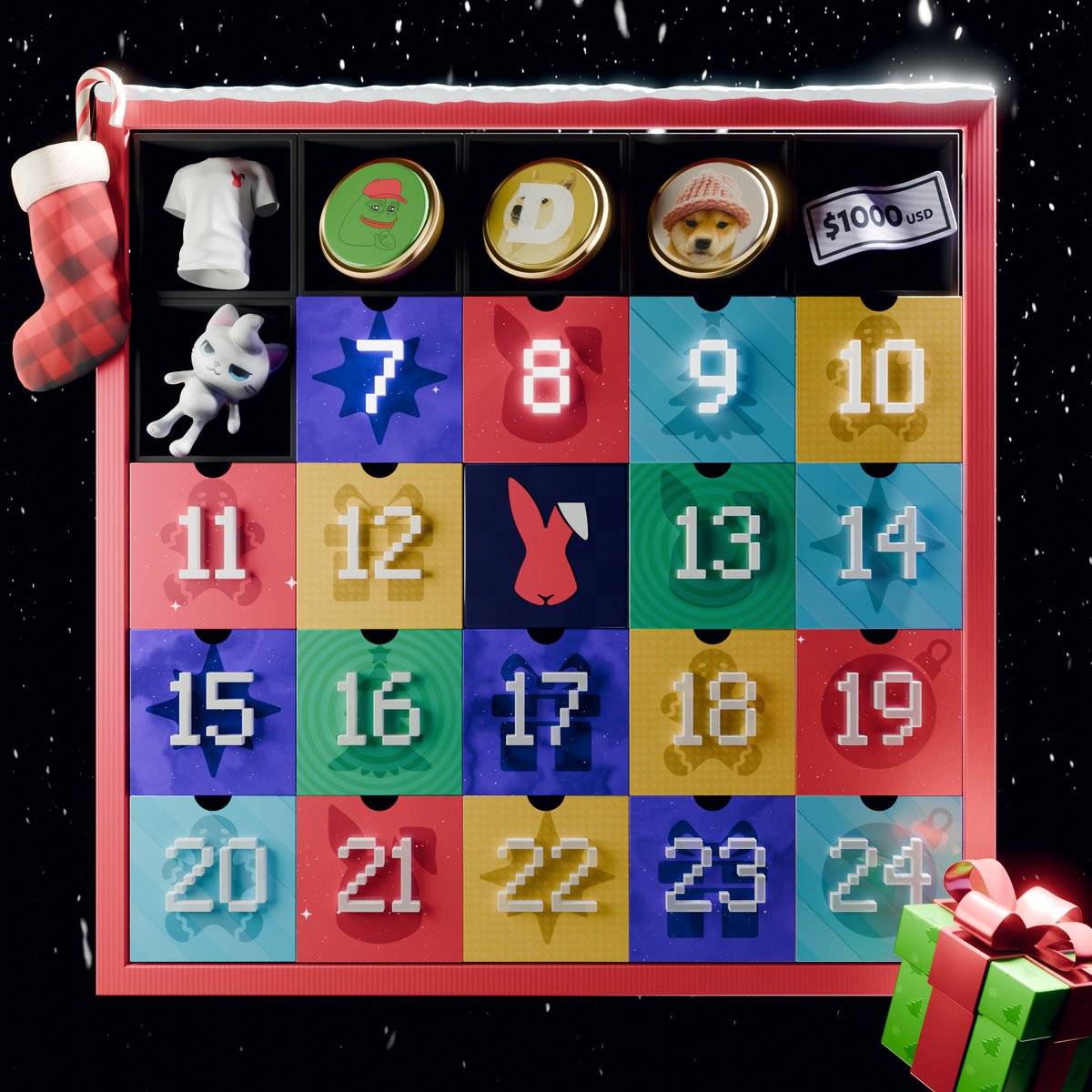 🎄🚨 CHRISTMAS CALENDAR GIVEAWAY - DAY 6 🎄🚨

The RabbitX Christmas Calendar Giveaway is LIVE! 🎁✨ For the sixth day, we're giving away 15 $MEW figures! 🎉

How to Enter:

- Open to all RabbitX traders!
- Simply trade $MEW on RabbitX today!
- 15 lucky winner will be chosen