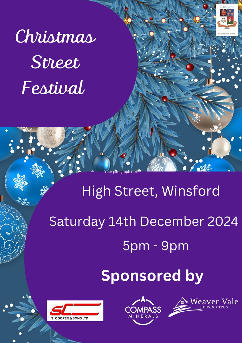 Announcement 
Unfortunately, due to the weather conditions, we are unable to proceed with the Christmas Street Festival on Saturday, 7th December.  The event has now been rescheduled to Saturday, 14th December. 
We hope you can join us for a fun-filled Christmas celebration!