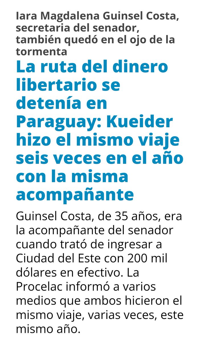 Bernabeto's tweet photo. Kueider y su acompañante, en seis viajes, deben haber contrabandeando divisas por millones de dólares. Si se tira bien de la piola muchos van a caer en la misma bolsa de corrupción. https://t.co/NwrzI9db5z