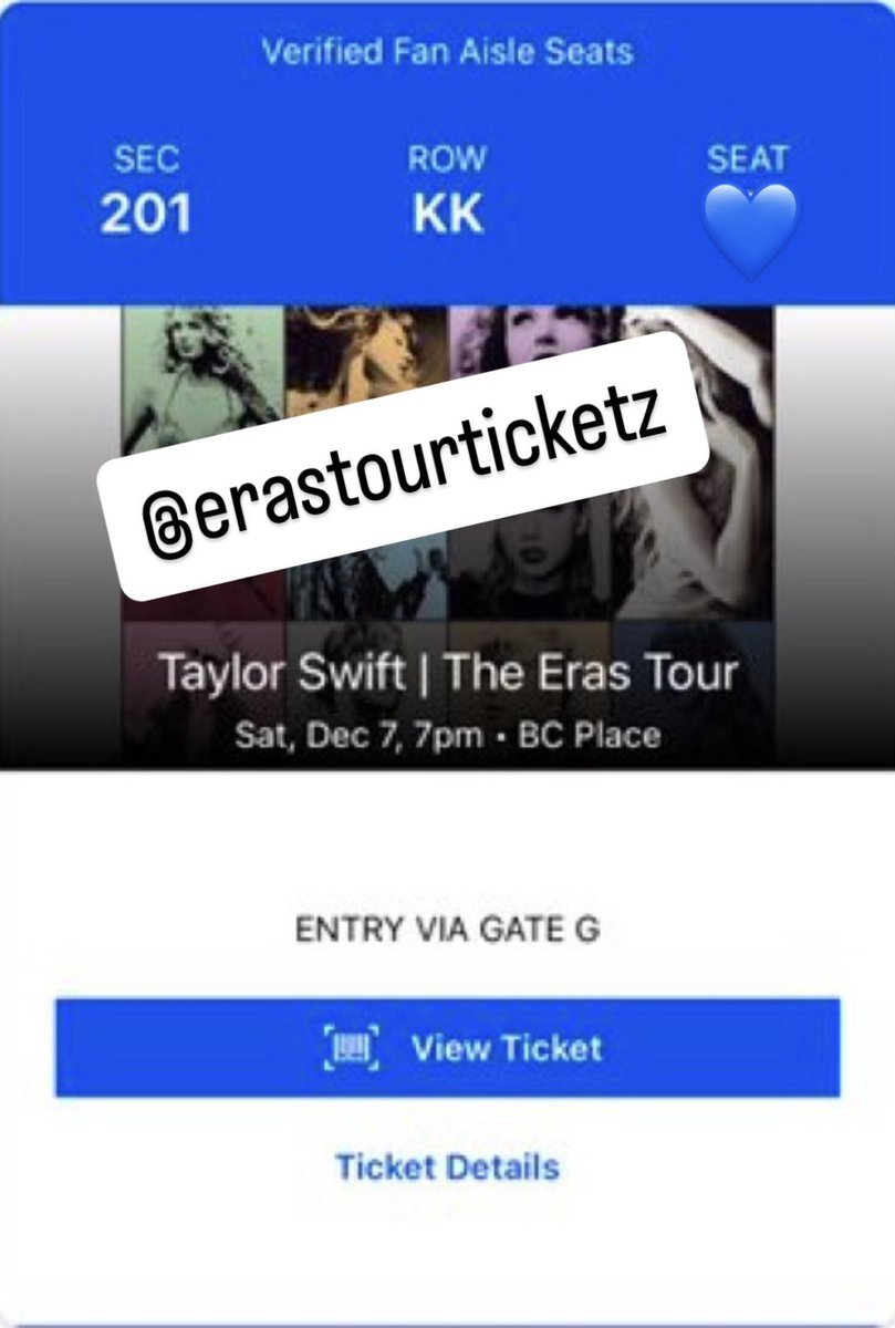 erastourticketz's tweet photo. **SELLING**
🩶(1) ticket for Vancouver @ BC Place on 12/7/2024; $445 USD
🩶Please comment if you are in Vancouver and can meet IN PERSON at the venue for the sale/transfer. 
🩶Please no DMs about tickets 🫶🏻 https://t.co/5RaTrXcyaX