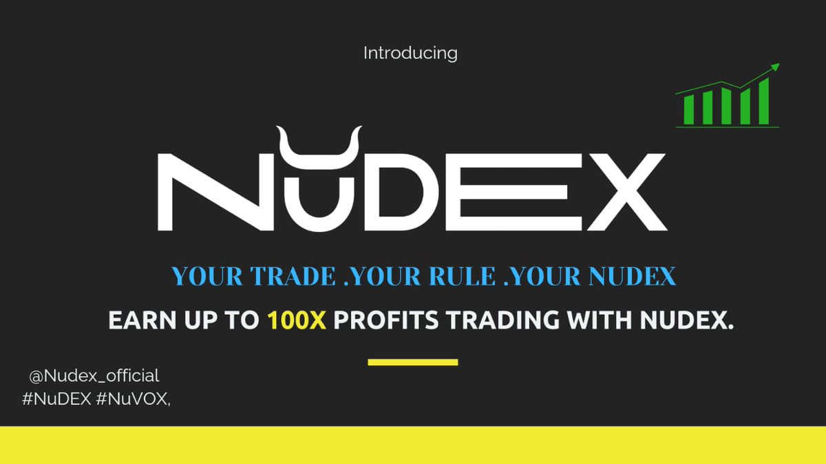 el_obino's tweet photo. NuDEX 

I'm thrilled to present to you a new trading solution for all traders. Earn up to 100x profits trading with Nudex_official 
 
🧵

Every trader aspires to be a cyber bull, a symbol of market strength and supremacy.The path to becoming a prosperous trader is frequently tied to an uncertain journey through uncharted territory. 

The world of cryptocurrencies is fascinating and full of surprises, with fortunes built and lost in the blink of an eye. Now I present to you @nudex_official, where traders find solutions in the decentralized era. 

What is Nudex? 

Nudex is a next generation decentralized platform for trading cryptocurrency that uses the nip-20 protocol to provide a transparent, liquid, and user-friendly environment for trading various digital assets. Including unique inscription-based assets

Basically, @nudex_official allows you to deposit cryptocurrency to buy tokens and profit from them. They also provide gas-free trading and substantial commission rebates.

This platform has an easy-to-use interface that allows you to connect your crypto wallet and start trading right away.

Why trade with Nudex?

✔️Account security: Nedex stores asset security offline to minimize attack surface. 

✔️Gas-free transaction: Nudex provides gas-free transactions, which significantly reduces trading costs and makes the platform appealing to both high-frequency traders and small investors.

✔️Optimal liquidity: holds sufficient liquidity. Nudex's highly liquid order book ensures that trades are executed quickly and at the best price possible.

✔️Asset transparency and security: Using advanced inscription technology, trading records are always available on-chain, assuring maximum transparency and fairness.

Find out more about Nudex; i will keep you updated. Start trading right away and profitably.

Official testnet page join now! : https://t.co/ZAQrZvQf8N
 
Follow on X: @Nudex_official 

Discord: https://t.co/LXTiRYNxfT

Medium: https://t.co/liihsJu8SA

#NuVOX, #NuDEX