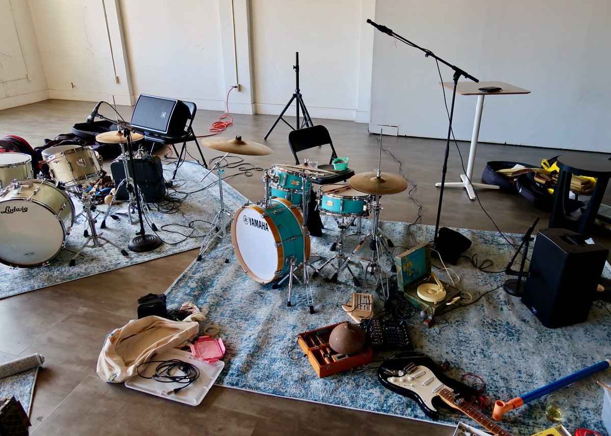 TheEarly's tweet photo. The Early x Totally Automatic: SQUASHED DRAGONS 

Three drums sets, three guitar amps, an array of reed instruments and electronics and a massive caché of extra percussion. Recorded live at Asian Arts Initiative in March 2023.

OUT NOW: https://t.co/M0jmuBANsE https://t.co/wM2vj9a5H7