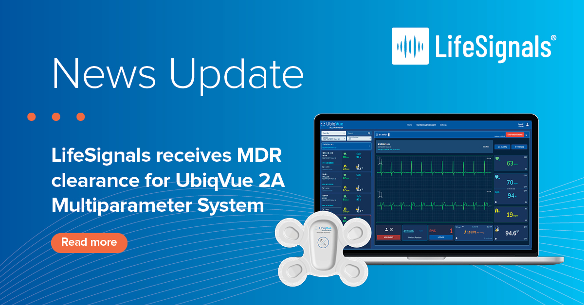 LifeSignalsInc's tweet photo. Another Major Milestone for LifeSignals! 
We're excited to announce that our UbiqVue™ 2A Multiparameter System has received EU MDR Class IIb Certification. Read more about how we are transforming patient monitoring: https://t.co/OgpufT4mcp 

#HealthTech #Wearables #DigitalHealth https://t.co/f9mtTT2Mt6