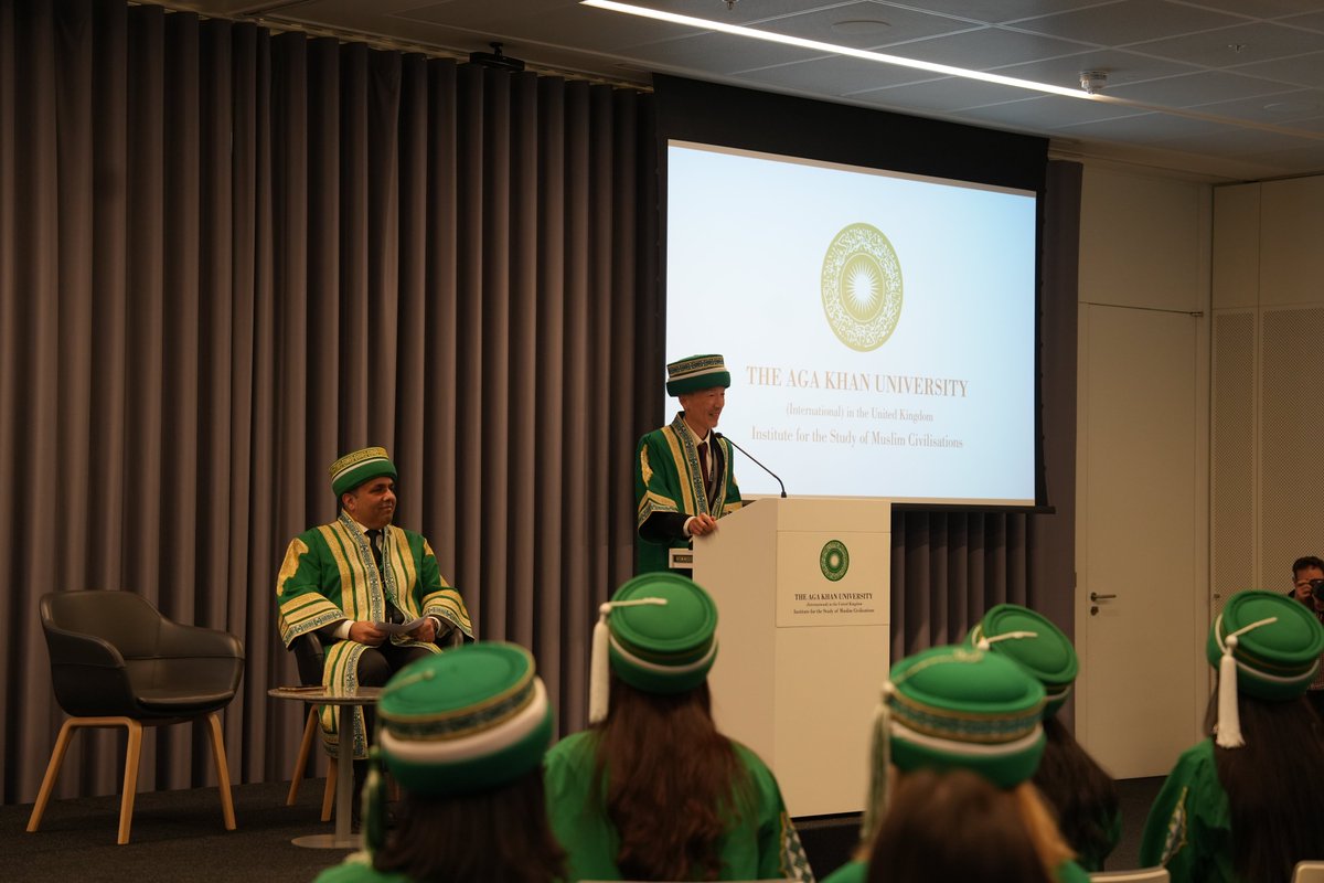 AKUISMC's tweet photo. The ceremony kicked off with a warm welcome from AKU-ISMC Dean Shahzad Bashir and Head of Education Jeff Tan, who shared inspiring words as the graduates embark on their next chapter. #AKUISMC #CompletionCeremony https://t.co/dmUXzIdQCQ