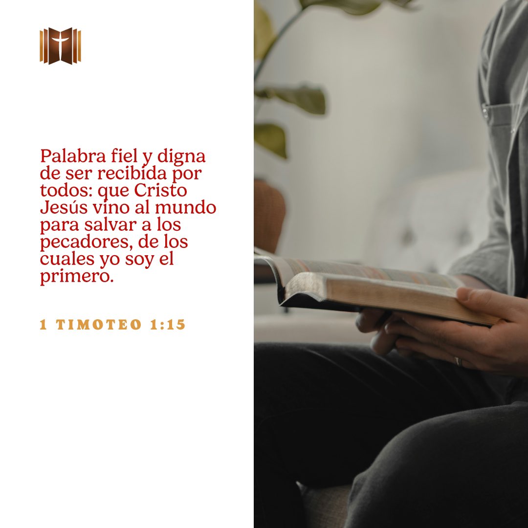 GSGorg's tweet photo. ⛅ Versículo del día | «Palabra fiel y digna de ser recibida por todos: que Cristo Jesús vino al mundo para salvar a los pecadores, de los cuales yo soy el primero»
─ 1 Timoteo 1:15 https://t.co/d9fzfJUn6d