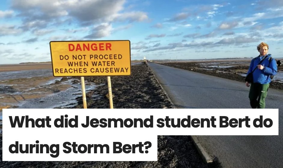"I wanted to tell my future kids a cool story of what I did during the storm." Adam Symes finds out what Jesmond student Bert did during Storm Bert. jesmondlocal.com/2024/12/what-d…