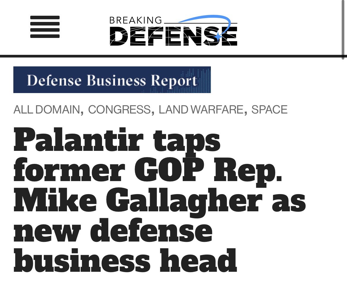 5149jamesli's tweet photo. Yo Mike — two of your largest donors were the Israeli lobby and Palantir. The Israeli lobby wanted TikTok banned. Palantir is a defense contractor that supplies Israel with technology and profits off their war. The person who wrote the TikTok bill worked for Palantir. You now also work for Palantir.

And we are suppose to believe this is about China?