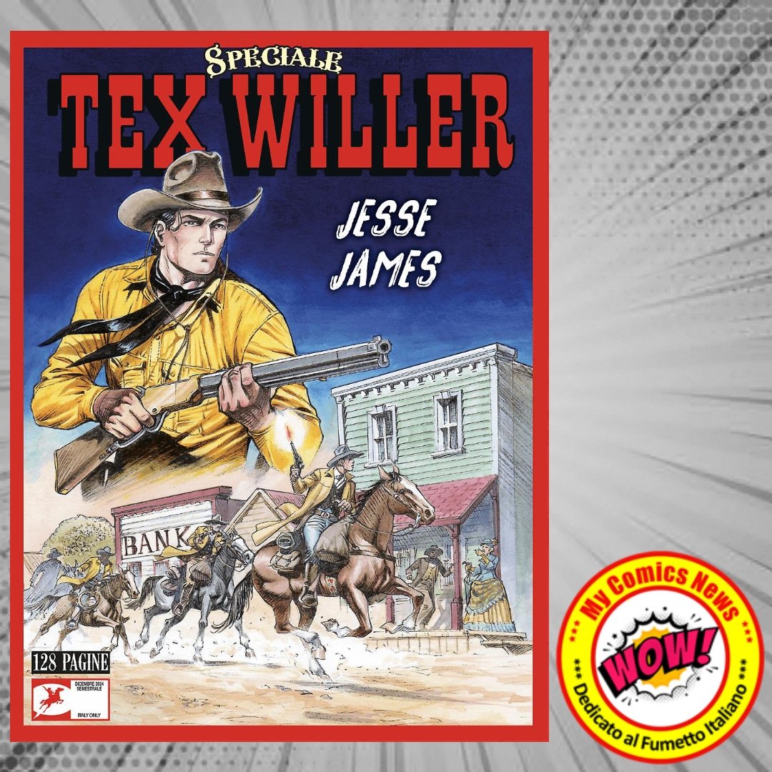 #Edicola
'SPECIALE TEX WILLER' 9, dal titolo "Jesse James" – Chi era Jesse James? Un patriota, un ribelle, un moderno Robin Hood, un sanguinario assassino... O tutto questo assieme? Riuscirà Tex, dove gli altri hanno fallito, a portare l’inafferrabile Jesse a tiro delle sue colt?