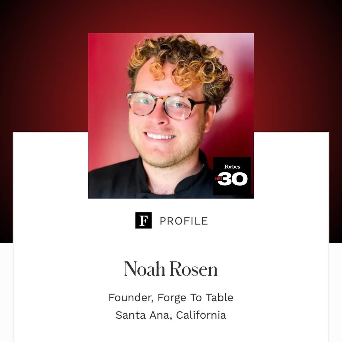 Congrats Noah on your <a href="/Forbes/">Forbes</a> 30 under 30 win!  Best #knives ever ! #forgetotable 

forbes.com/profile/noah-r…