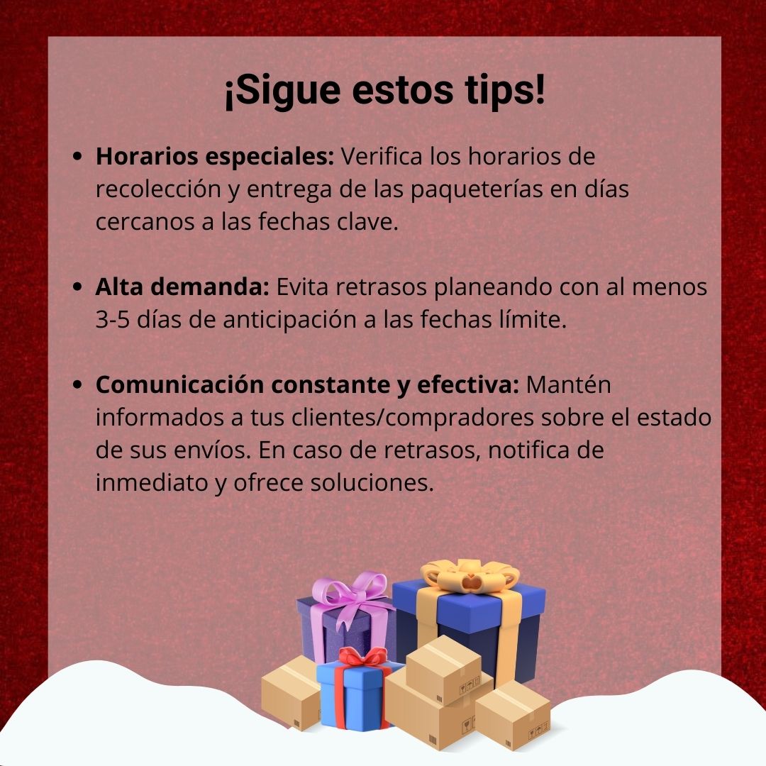 GlobalPaq's tweet photo. 📷 ¡La temporada más mágica del año está aquí! 📷
Asegúrate de que tus envíos lleguen a tiempo y sin complicaciones con nuestro Calendario de Envíos Festivos 2024.
 #EnvíosNavideños #Globalpaq #PlanificaciónDeEnvíos #AliadoLogístico  #fedex #DHL #Paquetexpress #Estafeta https://t.co/ob7WNBOMeT