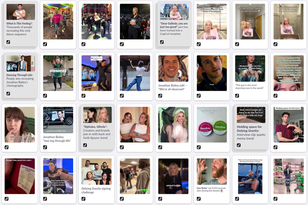 Social media has turned pink and green with all the excitement around the new #Wicked film – take a look at this Shooglebox to get an at-a-glance view of all the trends and talking points on TikTok: bit.ly/4g1rzns